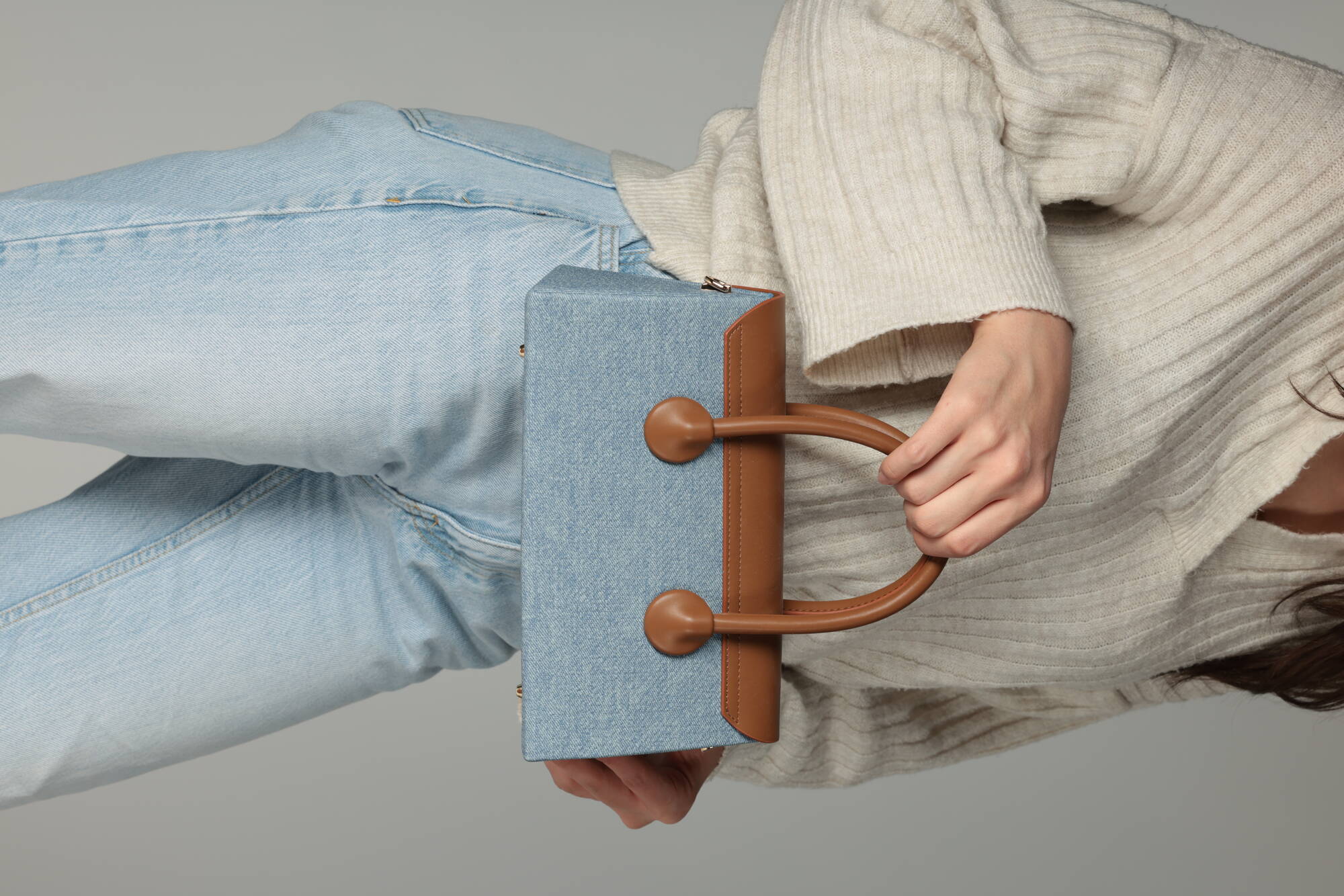 Kot deri detaylı cluncth çanta