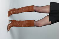 Kahverengi Kroko Deri Çizme