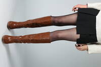 Kahverengi Kroko Deri Çizme