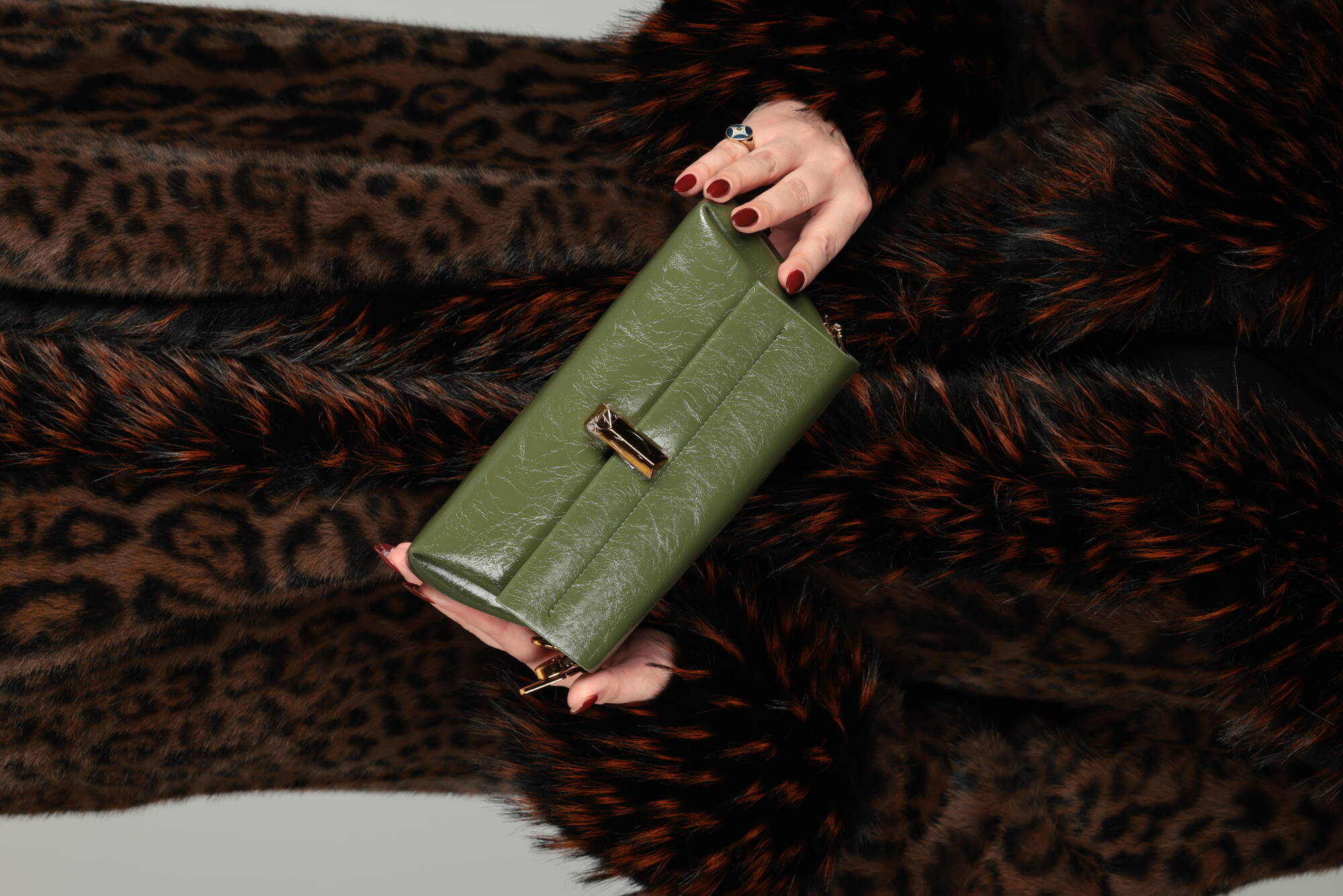 Yeşil Clucth Çanta